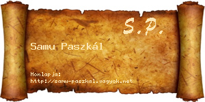 Samu Paszkál névjegykártya